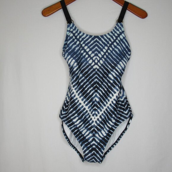 Calvin Klein Blue Starburst Printed Swimsuit One Piece Women's 6 - Picture 7 of 9